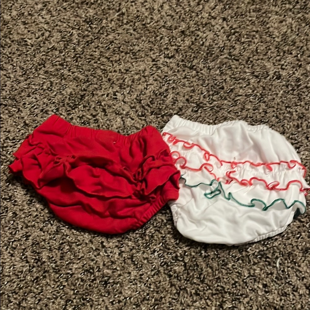 Red and White Ruffled Bloomers for Kids